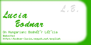 lucia bodnar business card